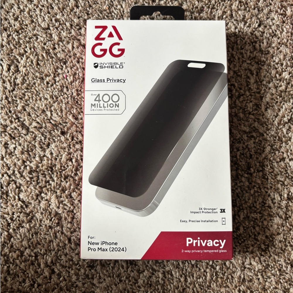 Glass Privacy Screen Protector for iPhone 16 Pro Max